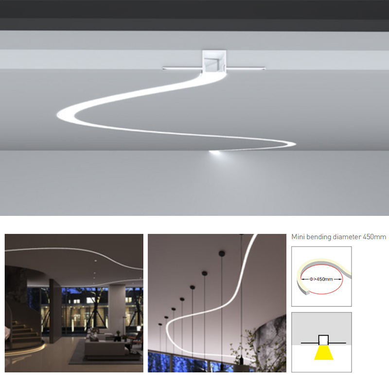LR Series Plaster-In Flexible LED Lighting Channel - 10mm Slim Light LR Series Plaster-In Flexible LED Lighting Channel - 10mm Slim Light